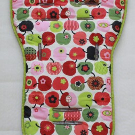 Sitzauflage für  "Quinny " , Äpfel grün/rot /rosa