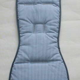 Sitzauflage für  "Babyzen YoYo", Vichy-Karo grau/weiss