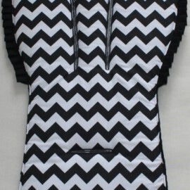 Sitzauflage für den  "Cybex" ,“Zig Zag chevron schwarz/weiss”