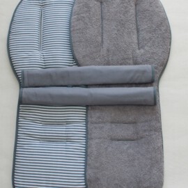 Zwei Sets für den "Bugaboo Donkey" , Streifen grau/weiß