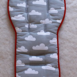 Sitzauflage für den Sportsitz des "Joolz", Wolken auf grau
