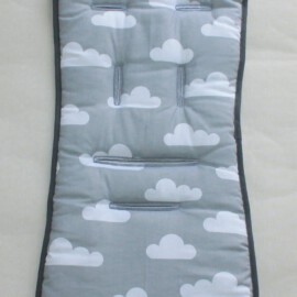 Sitzauflage für  "Baby Jogger " ,Wolken auf grau