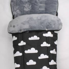 Fußsack für den Sportsitz des TFK , Wolke auf grau / fleece grau