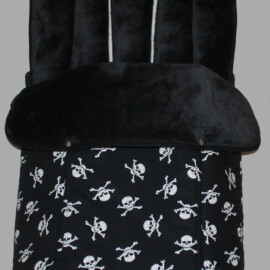 Fußsack für  "Uppababy " , Baumwollstoff  “Totenkopf”