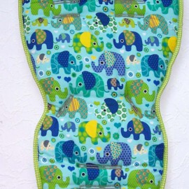 Sitzauflage für  "Quinny " , Elefante auf mint