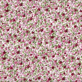 Baumwollstoff  " Mini Rosa rosa,rot,pink"
