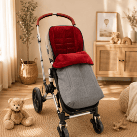 Fußsack für Valco Baby aus dem Wasserdichten Softshell Stoff Fischgräte dunkelgrau