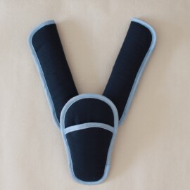 Gurtpolster und Schnallenpolster ,uni-blau,extra lang!