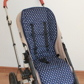 Sitzauflage für  "Bugaboo " ,dunkelblau mit Sternen