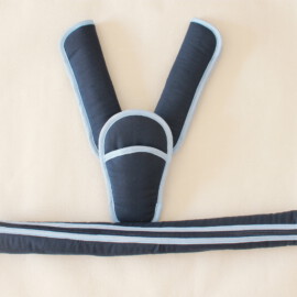 Bügelbezug ,Gurtpolster und Schnallenpolster , Baumwollstoff “dunkelblau"