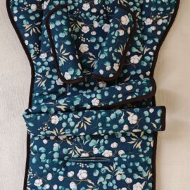 Set für den Sportsitz des  "ABC Design",Baumwollstoff “Eukalyptus „petrol