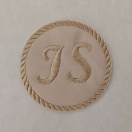 Patch mit gestickten Initialen !Personalisiert!