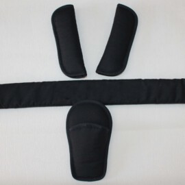 Bügelbezug ,Gurtpolster und Schnallenpolster ,uni schwarz Baumwolle