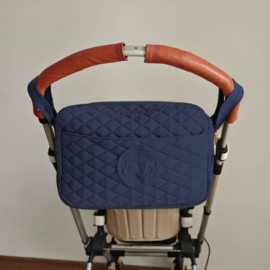 Wasserdicht !Gesteppte  Kinderwagentasche ,passt für alle Kinderwagen! dunkelblau