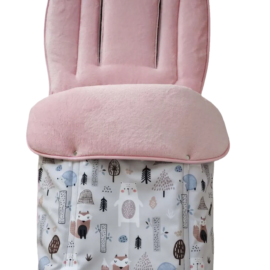 Fußsack für Joolz , wasserdichter Stoff /rosaner Fleece