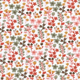 Baumwollstoff  MILLY Blumen Sträucher