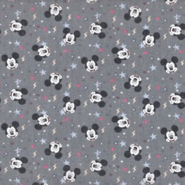 Baumwolle  "Mickey Mouse" auf grau