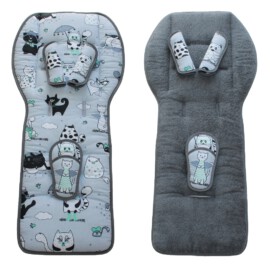 Set für "Emmaljunga" ,Katzen auf grau