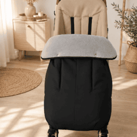 Wasserdicht !Softshell !Fußdecke für Buggy, Kinderwagendecke, Babydecke für Buggy ,schwarz/Grau