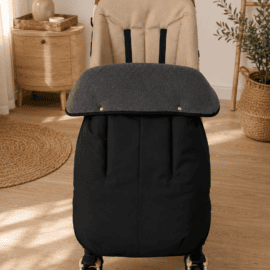 Wasserdicht !Softshell !Fußdecke für Buggy,Babydecke für Buggy ,schwarz/dunkelgrau